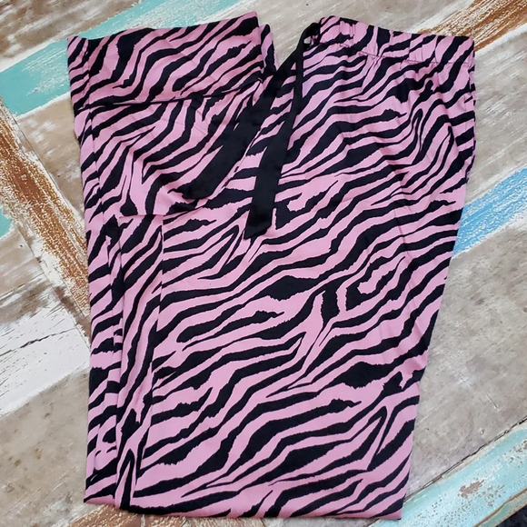 Victoria's Secret After Hours Satin Zebra Stripe Pajama Lounge Pants Small - Picture 9 of 9